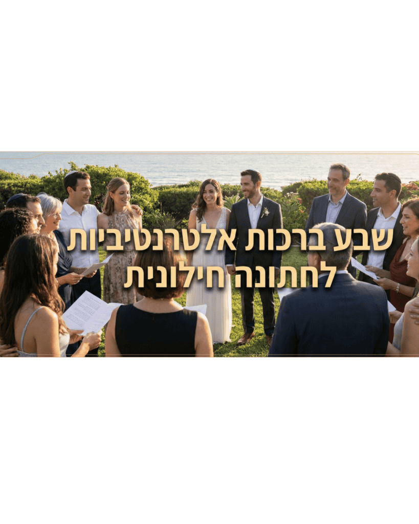 שבע ברכות אלטרנטיביות לחתונה חילונית - נוסחים, טיפים ודוגמאות לטקס חופה חילוני
